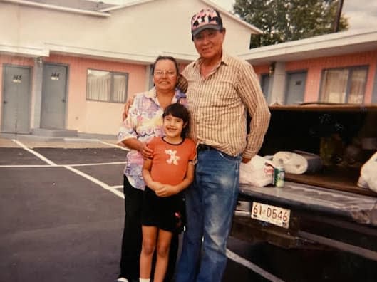 Ashley Callingbull and her grandparents, Charlotte and George. (Image courtesy of Ashley Callingbull)